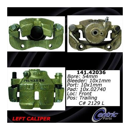 Centric Semi-Loaded Brake Caliper, Parts, 141.42036 141.42036